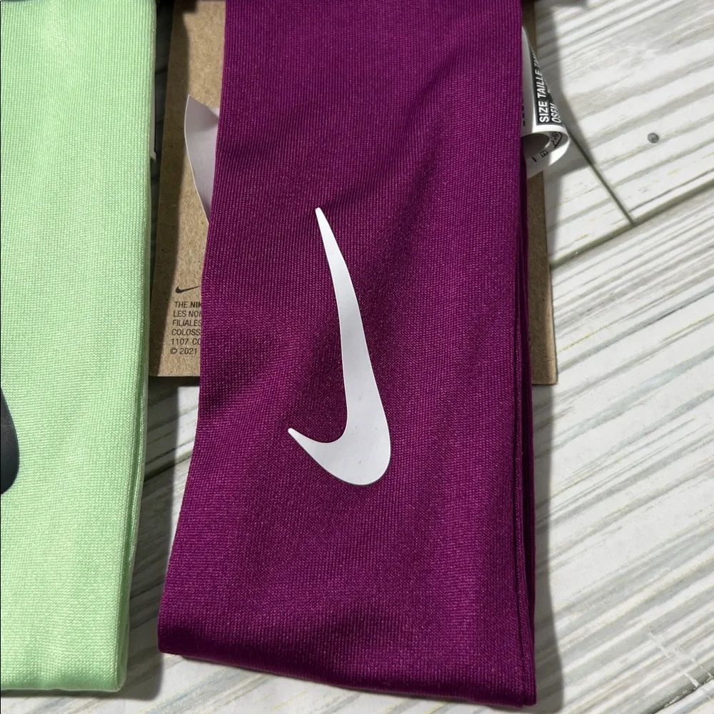 Nike Dri-FIT fury headbands‎ set of 2 youth unisex Mint and Plum OS move to zero